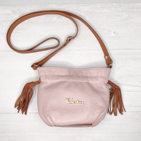 Valentina Handbags - [Valentina] Mini Crossbody Bucket Bag w/ tassels